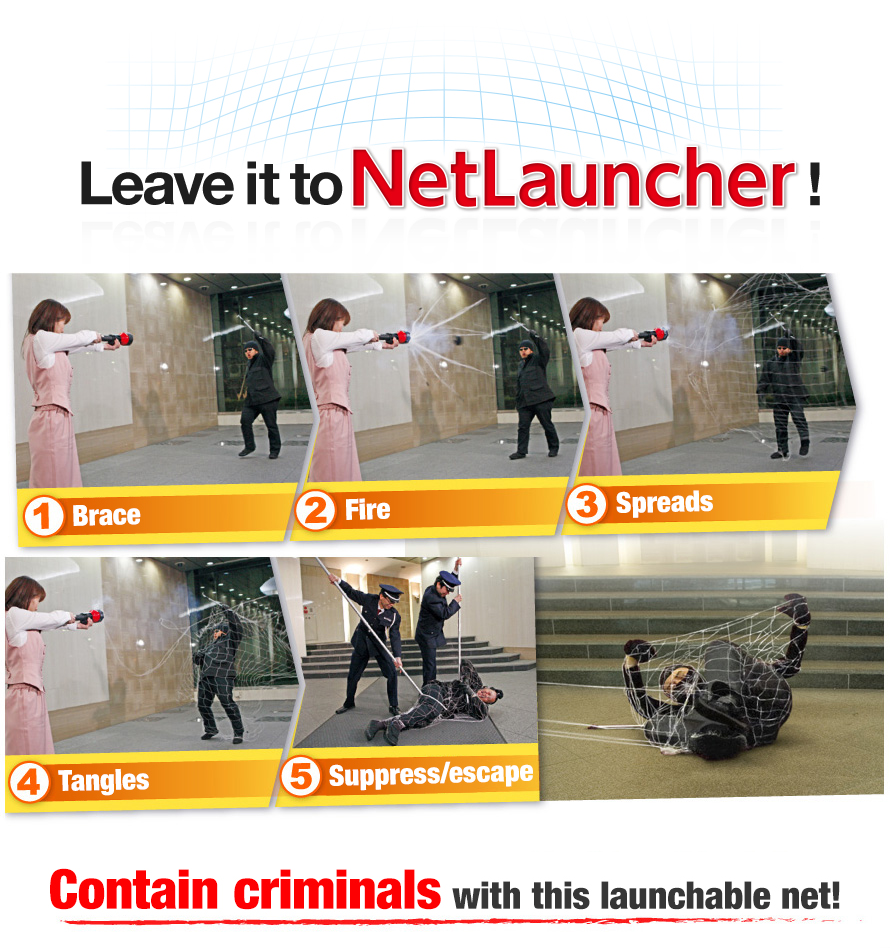 Leave it to NetLauncher! Contain criminals with this launchable net!